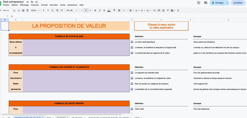 Pack entrepreneur - Prévisualisation